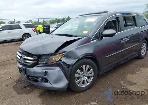 2015 Honda Odyssey Ex-L из США, поврежденный, VIN 5FNRL5H67FB049842